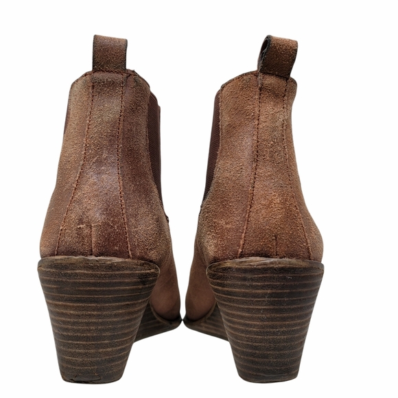 Lucky Brand Brown "Pallet" wedge ankle booties 9.5M - Picture 5 of 10